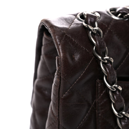 Chanel Washed Lambskin Quilted Jumbo Hybrid Reissue Flap Dark Brown 22 of 27