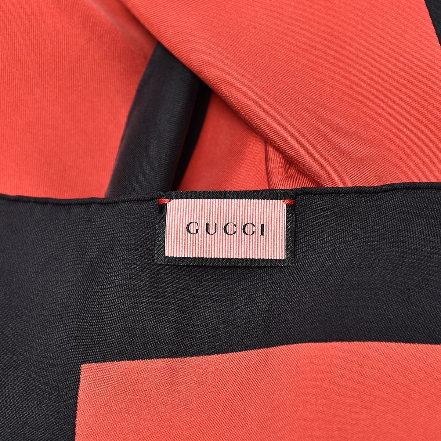 Silk GG Diamond Square Scarf Red