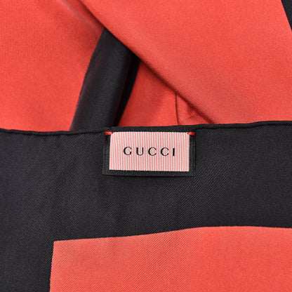 Gucci Silk GG Diamond Square Scarf Red 4 of 4