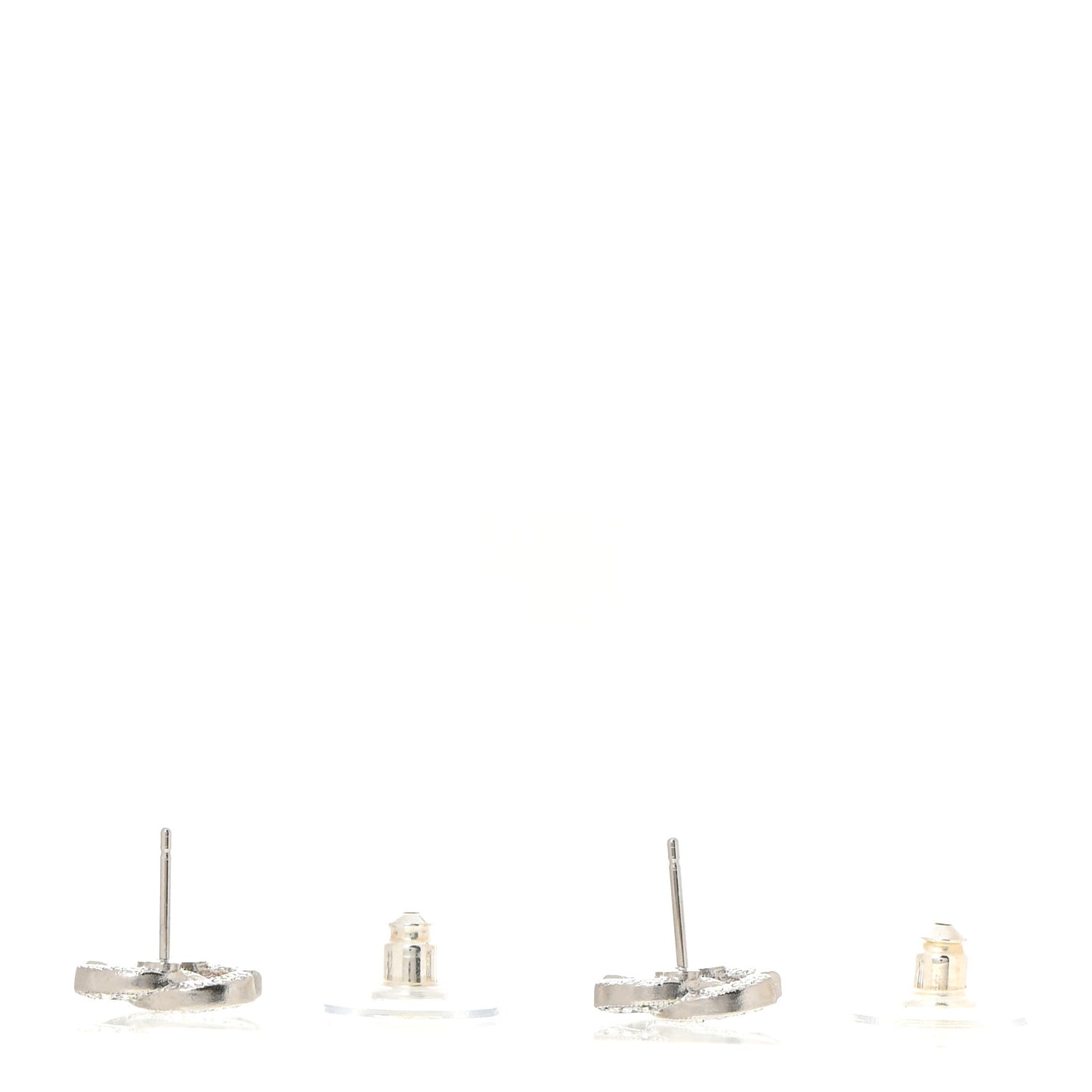 Crystal CC Earrings Silver