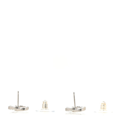 Chanel Crystal CC Earrings Silver 3 of 5