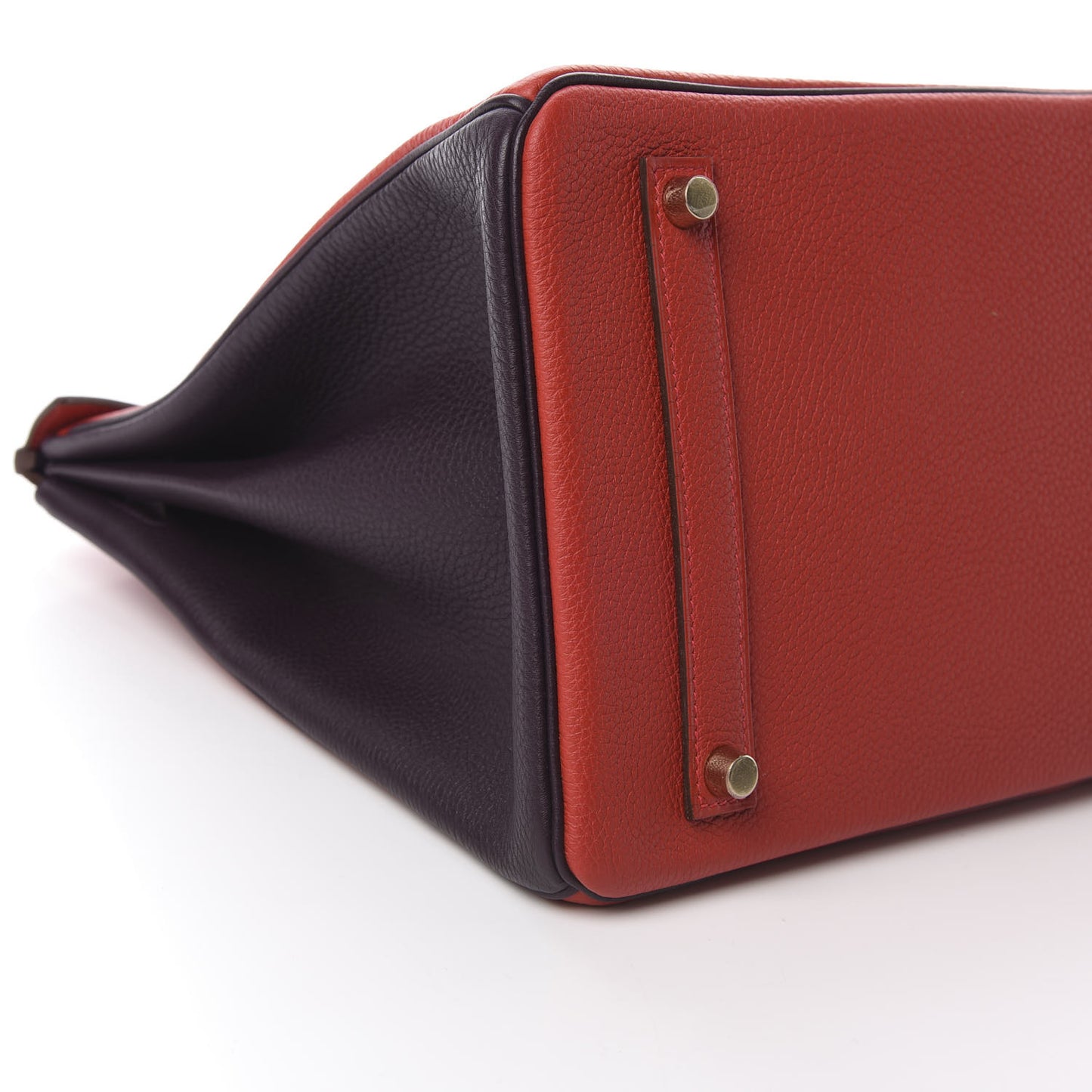 Togo Bi Color Horseshoe Birkin 35 Geranium Raisin