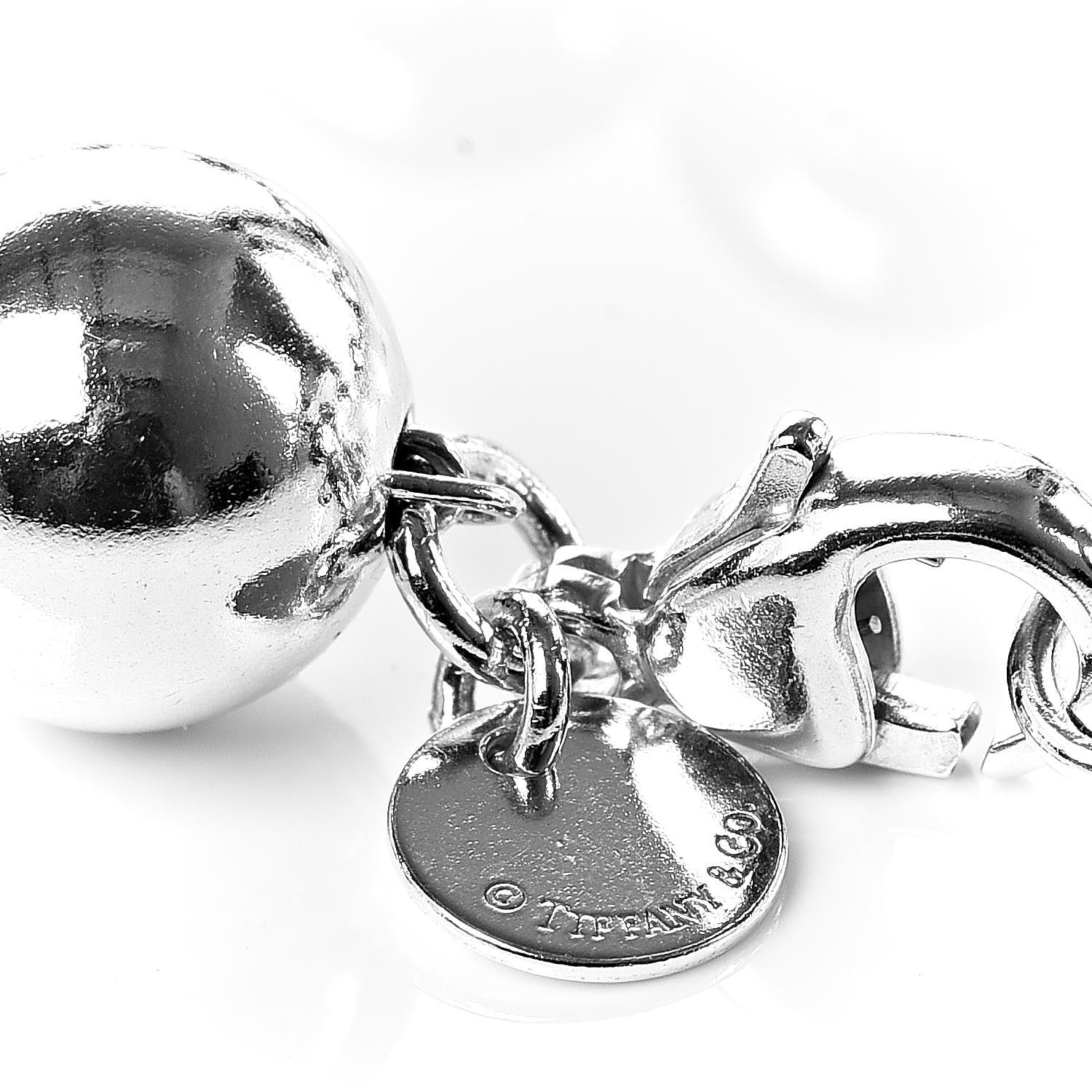 Tiffany Sterling Silver 10mm HardWear Ball Bracelet 5 of 5
