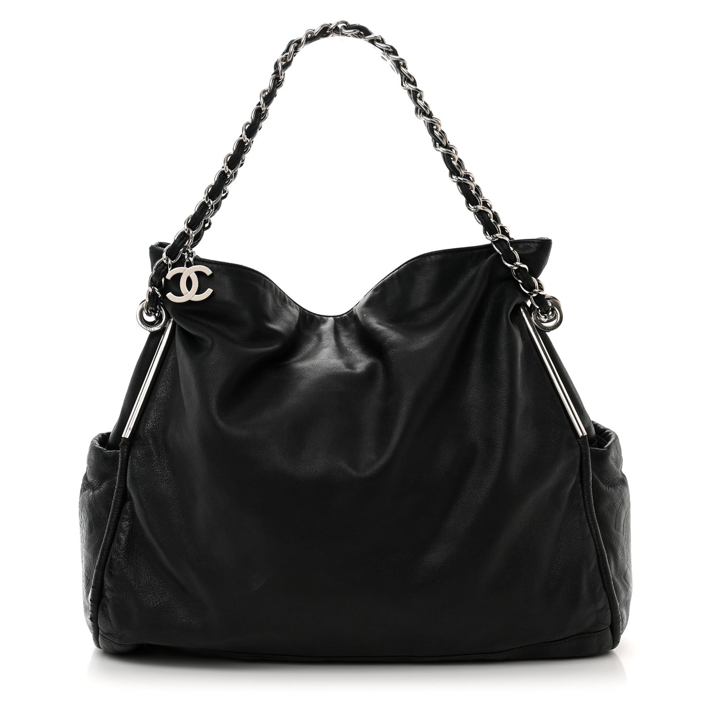 Lambskin Large Ultimate Soft Tote Black