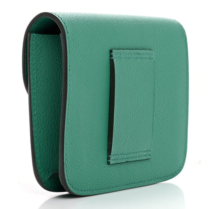 Hermes Evercolor Bi-Color Constance Slim Wallet Vert Vertigo Bleu Zanzibar 4 of 9