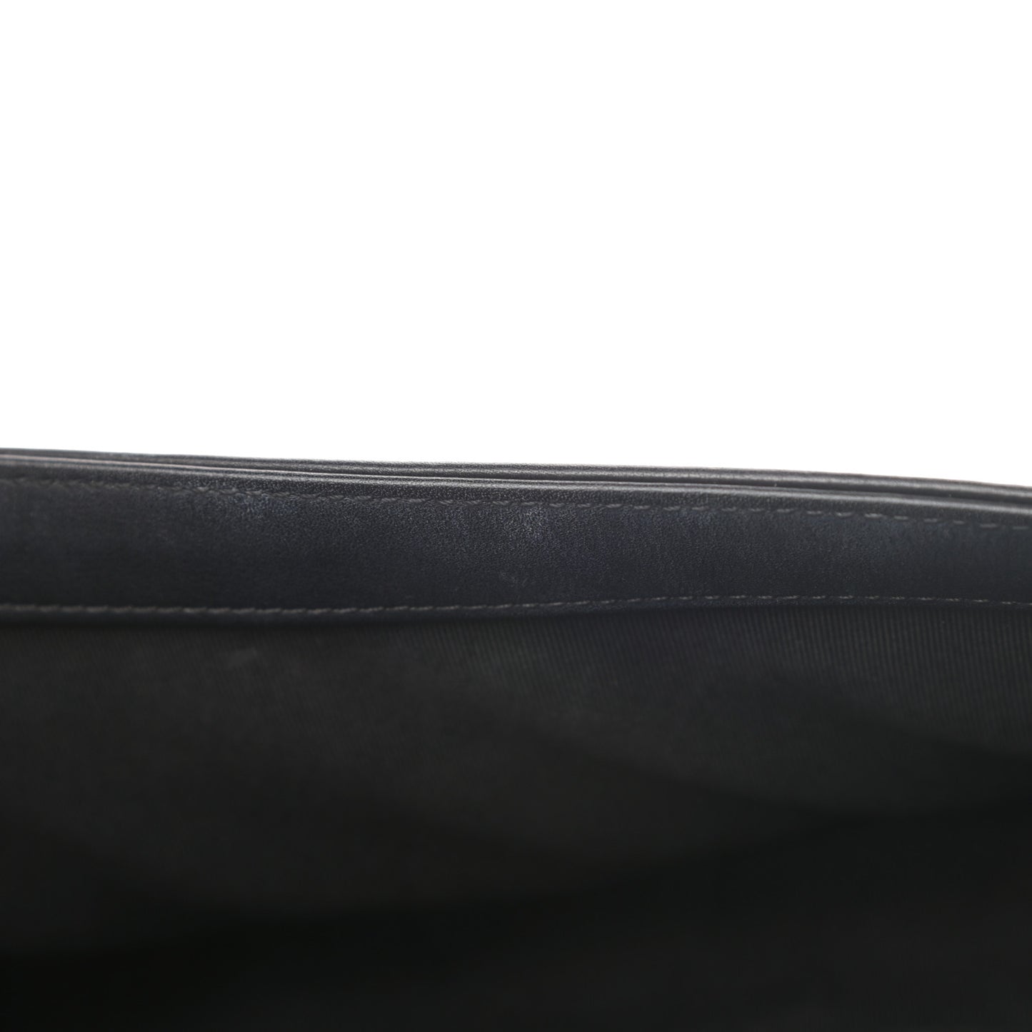 Calfskin Chevron Quilted Medium Boy Flap Black