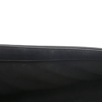 Chanel Calfskin Chevron Quilted Medium Boy Flap Black 13 of 14