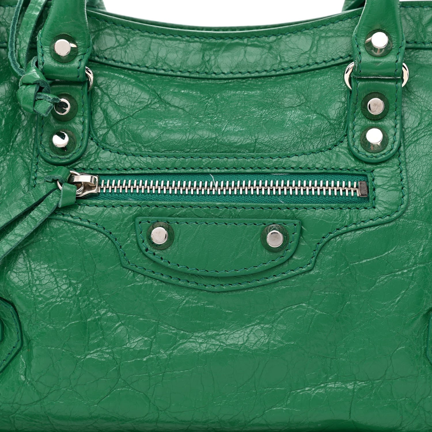 Balenciaga Agneau Classic Silver Hardware S City Magic Green 8 of 13