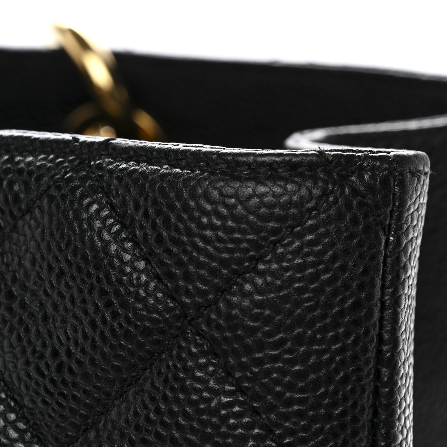 Caviar Quilted Grand Shopping Tote GST Black