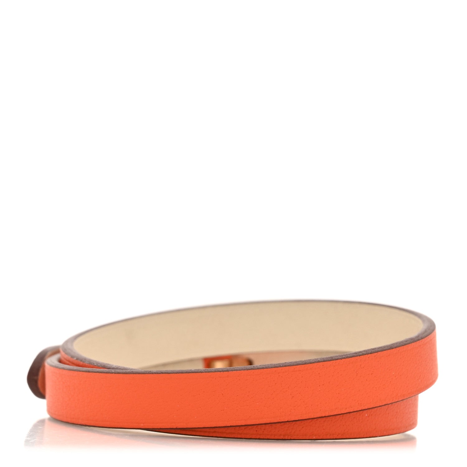 Hermes Swift Behapi Double Tour Bracelet T3 Orange Minium Nata 3 of 5