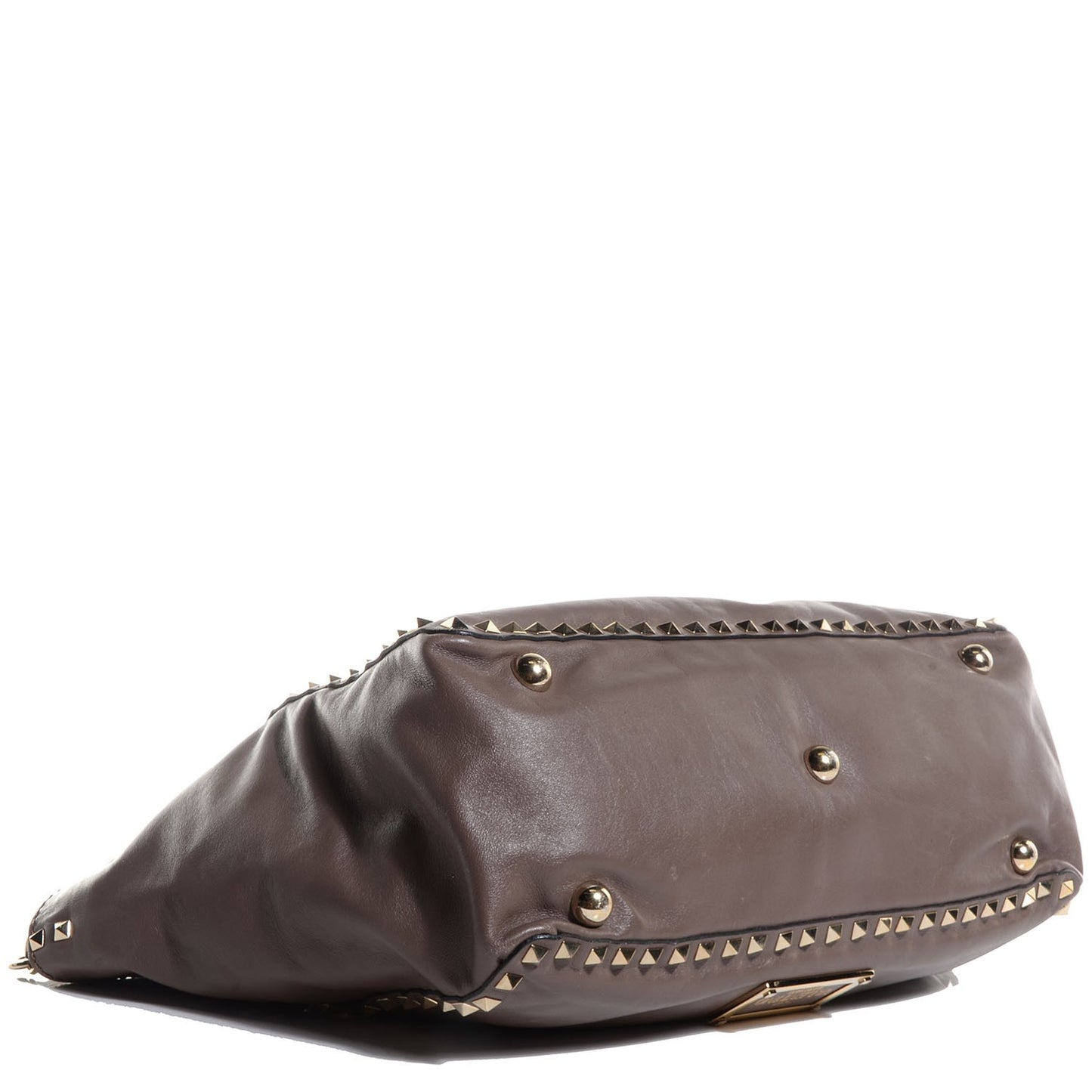 Vitello Medium Rockstud Tote Brun