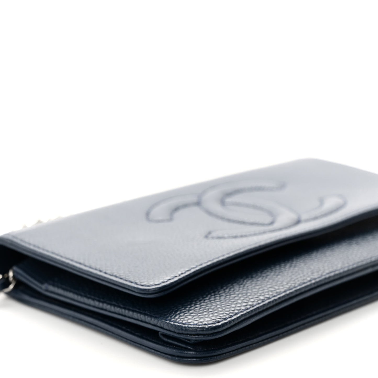 Caviar Timeless CC Wallet on Chain WOC Navy Blue