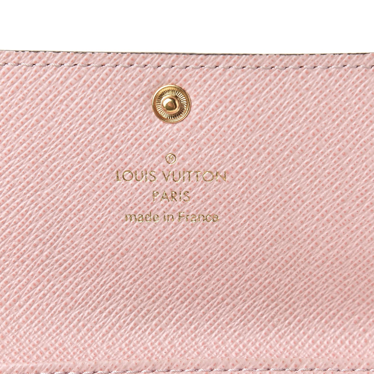 Damier Ebene Multicles 6 Key Holder Rose Ballerine