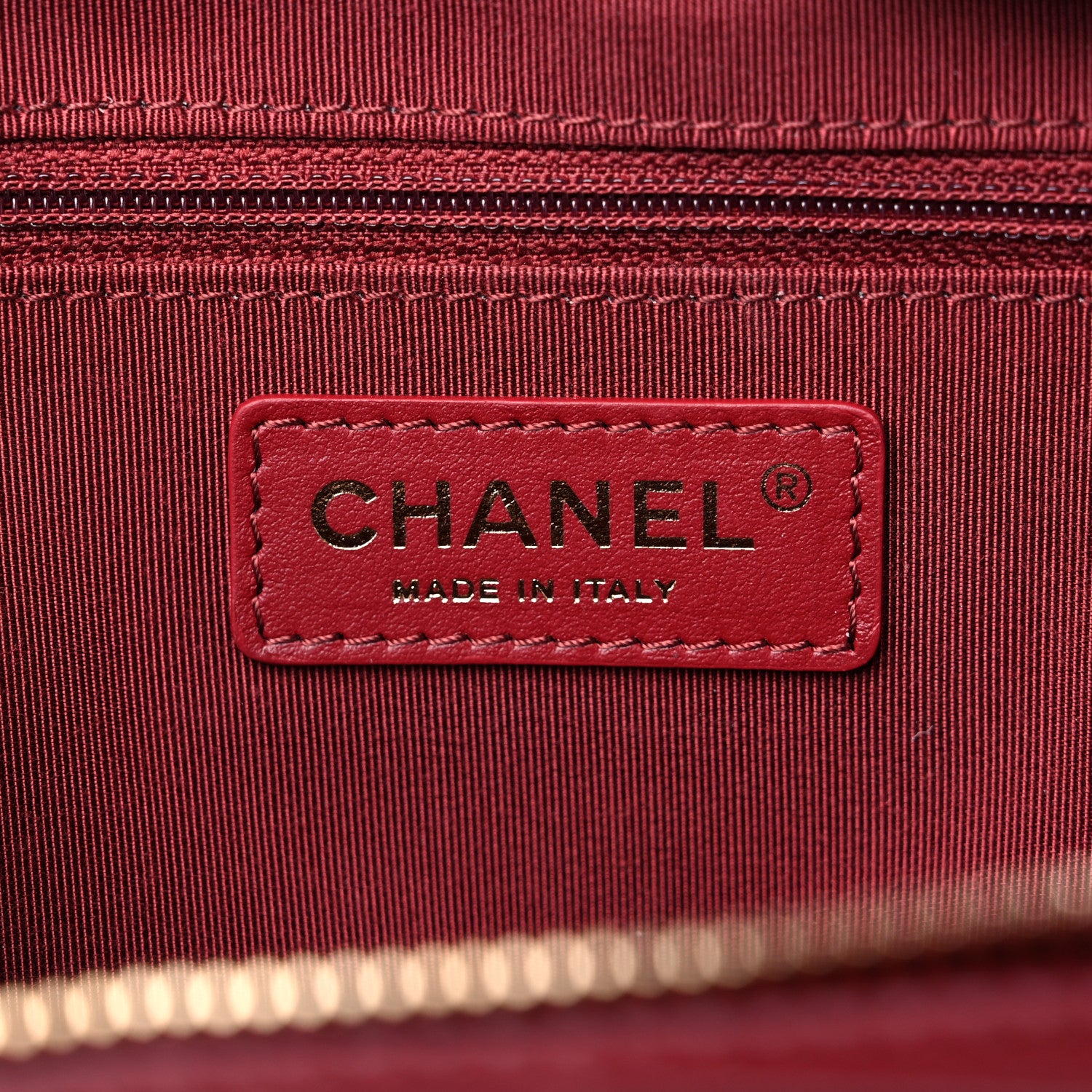 Chanel Calfskin Quilted CC Medium Vanity Case Dark Red 6 of 14