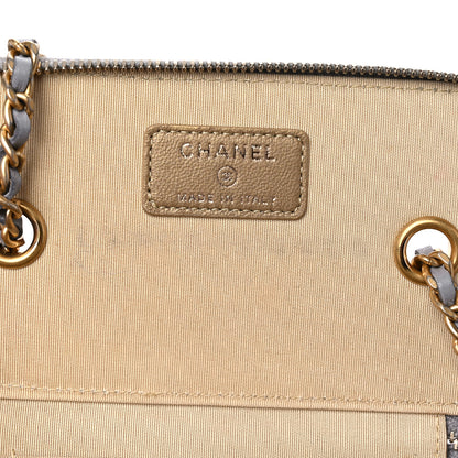 Chanel Lambskin Quilted Small Pearl Crush Vanity Case With Chain Grey 6 of 10