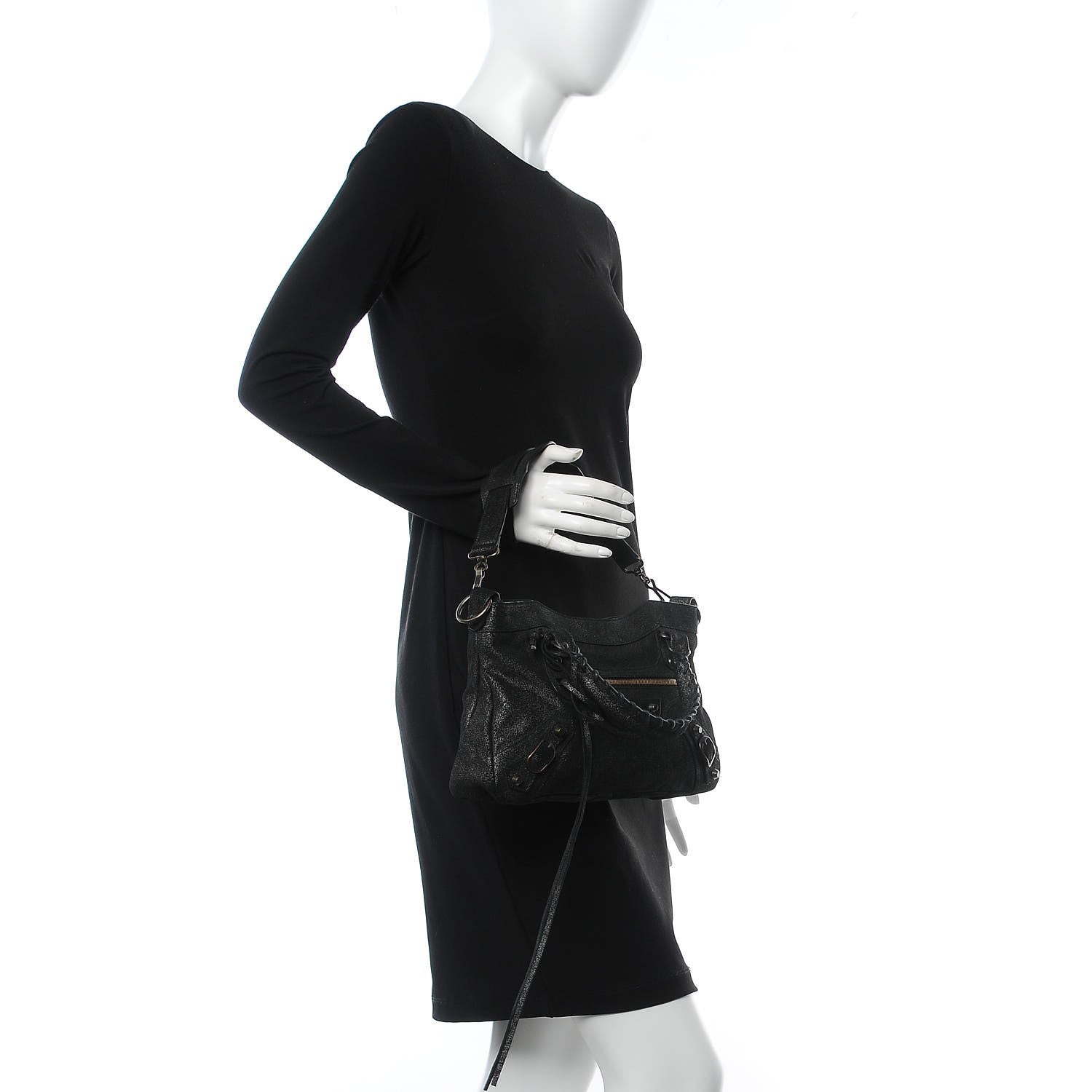 Balenciaga Craquele Calfskin First Black 2 of 7