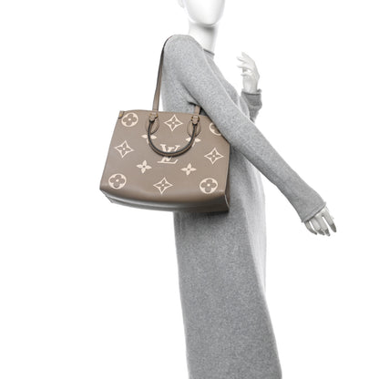 Louis Vuitton Empreinte Monogram Giant Onthego MM Tourterelle Creme 2 of 9