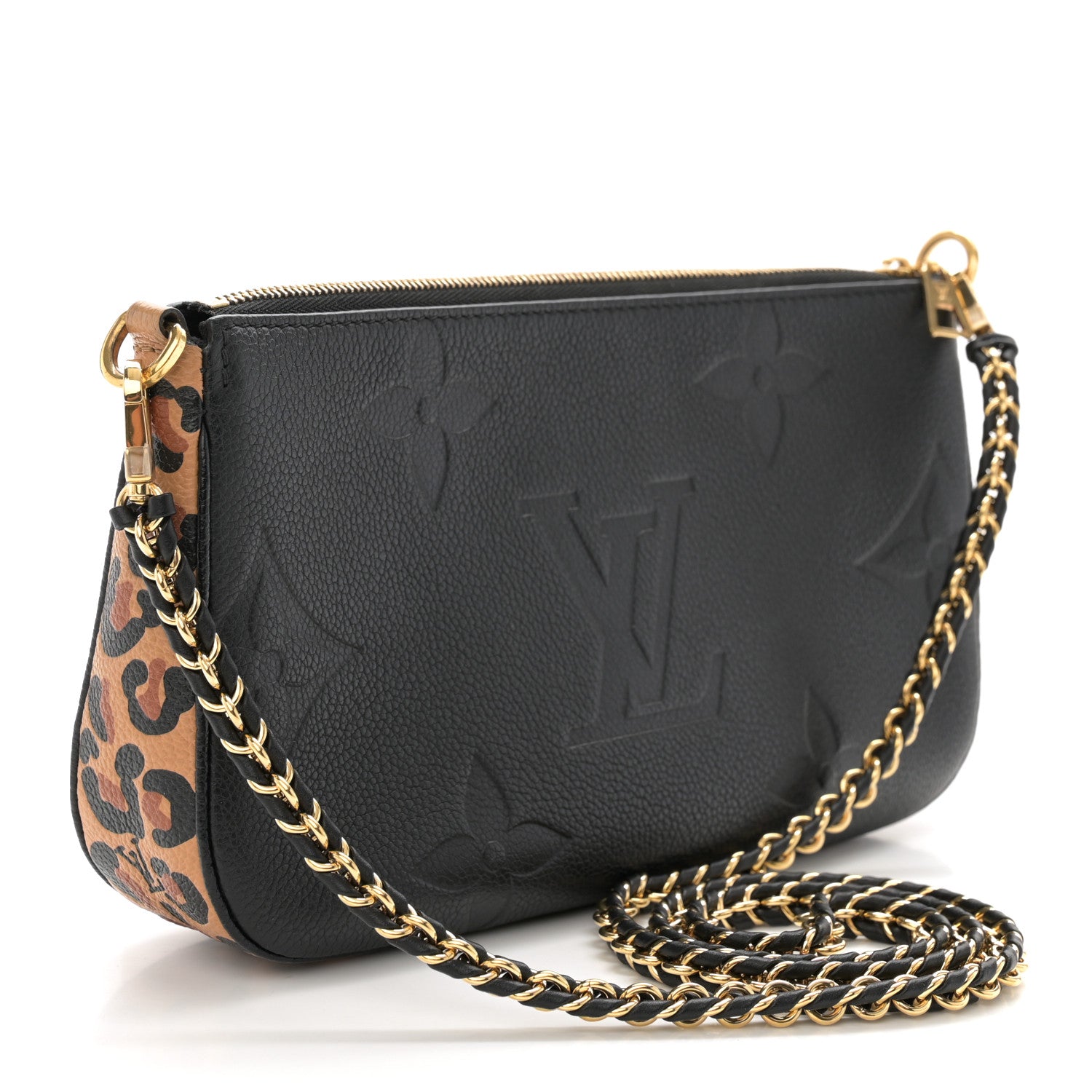 Louis Vuitton Empreinte Monogram Giant Wild At Heart Multi Large Pochette Accessories Black 3 of 10