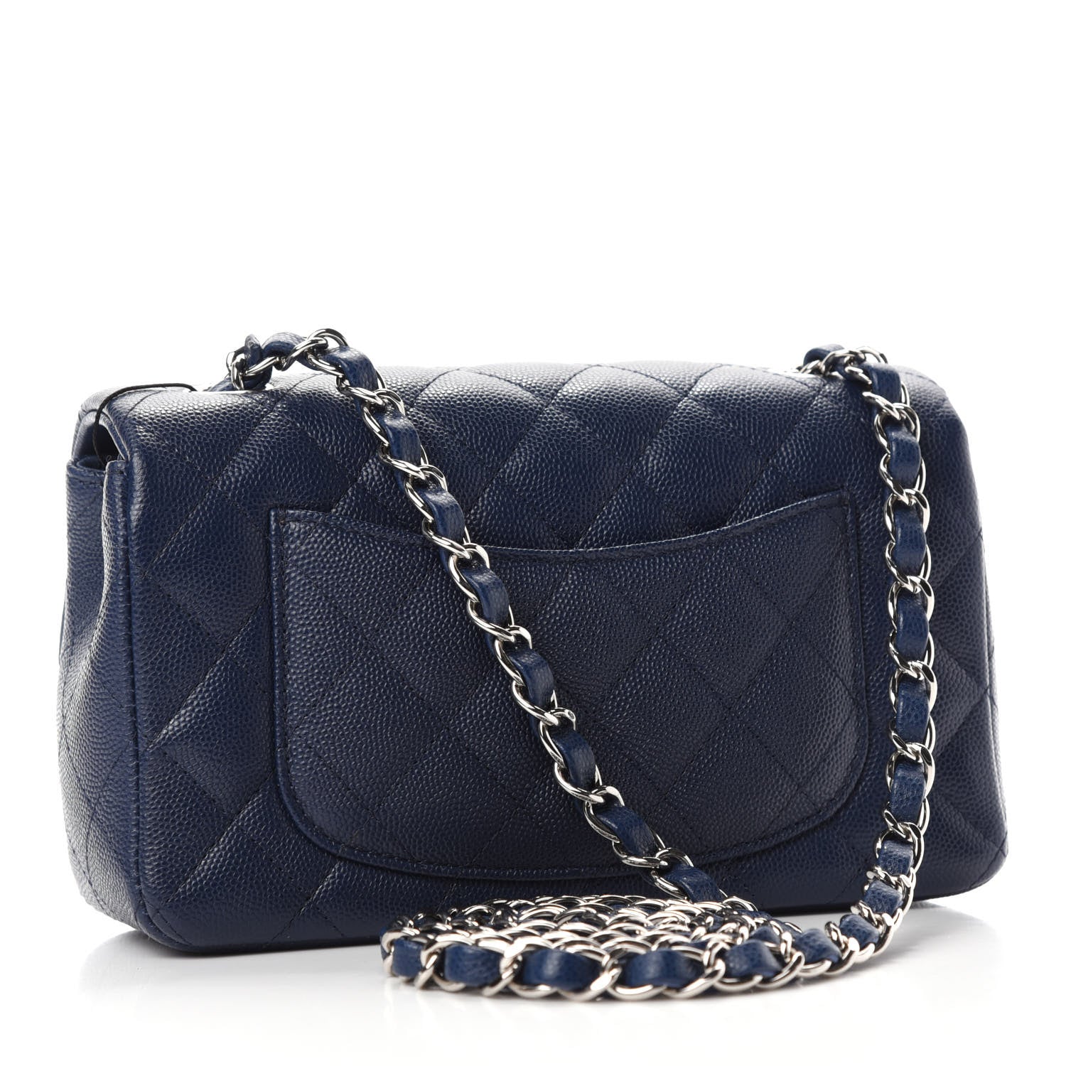 Chanel Caviar Quilted Mini Rectangular Flap Navy 3 of 11