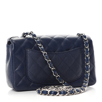 Chanel Caviar Quilted Mini Rectangular Flap Navy 3 of 11