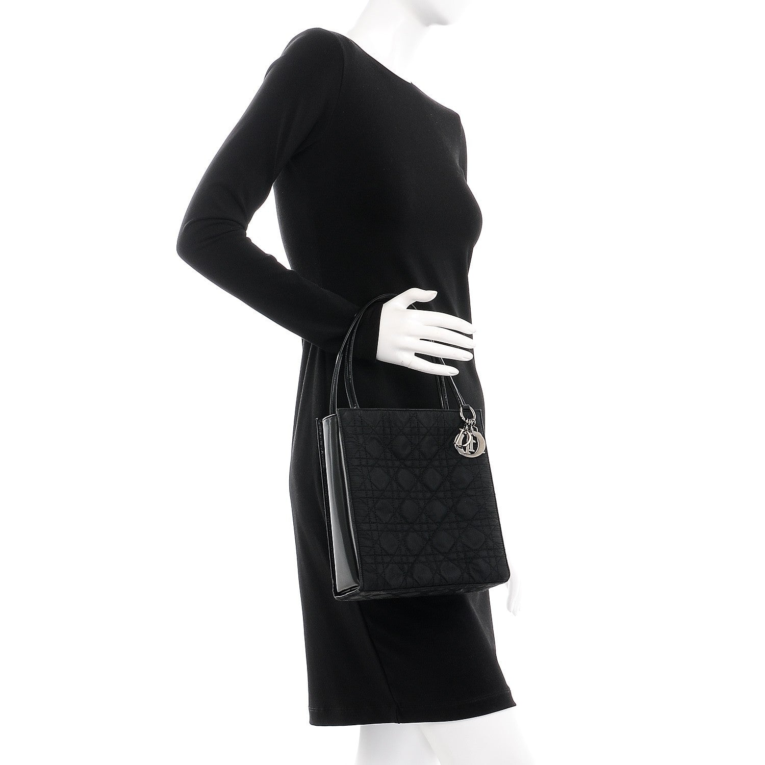 Christian Dior Nylon Cannage Dior Tote Black 2 of 9