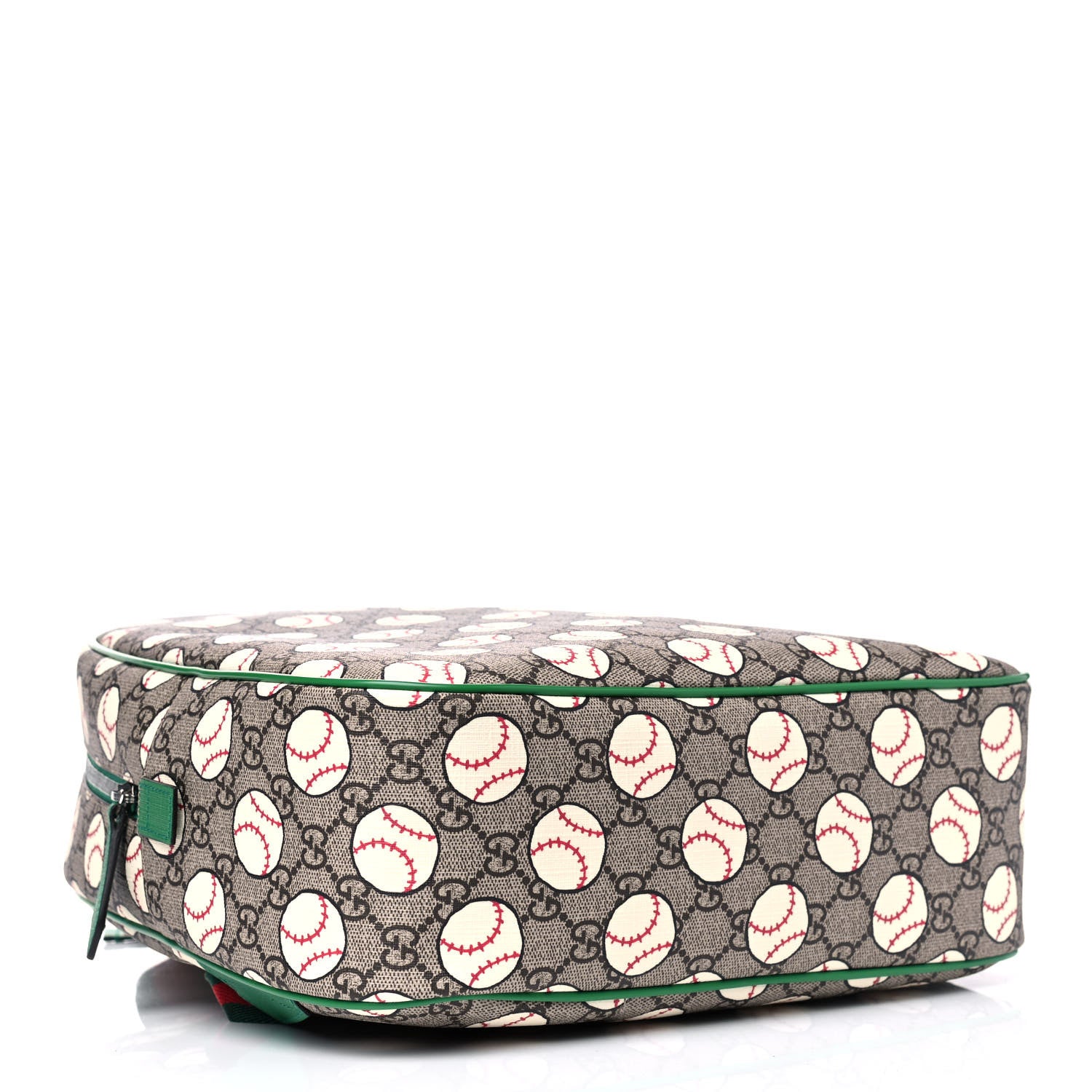 Gucci GG Supreme Monogram Baseballs Web Childrens Backpack Green 3 of 4