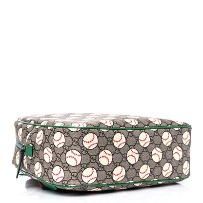 Gucci GG Supreme Monogram Baseballs Web Childrens Backpack Green 3 of 4
