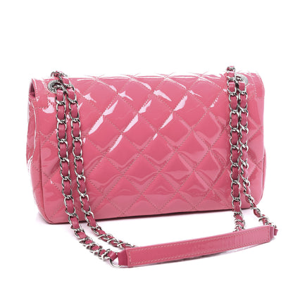 Chanel Patent Quilted Large Coco Shine Flap Pink 2 of 10