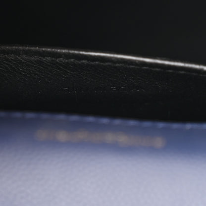 Saint Laurent Grain De Poudre Small Classic Monogram Kate Tassel Satchel Blue Charron 7 of 9