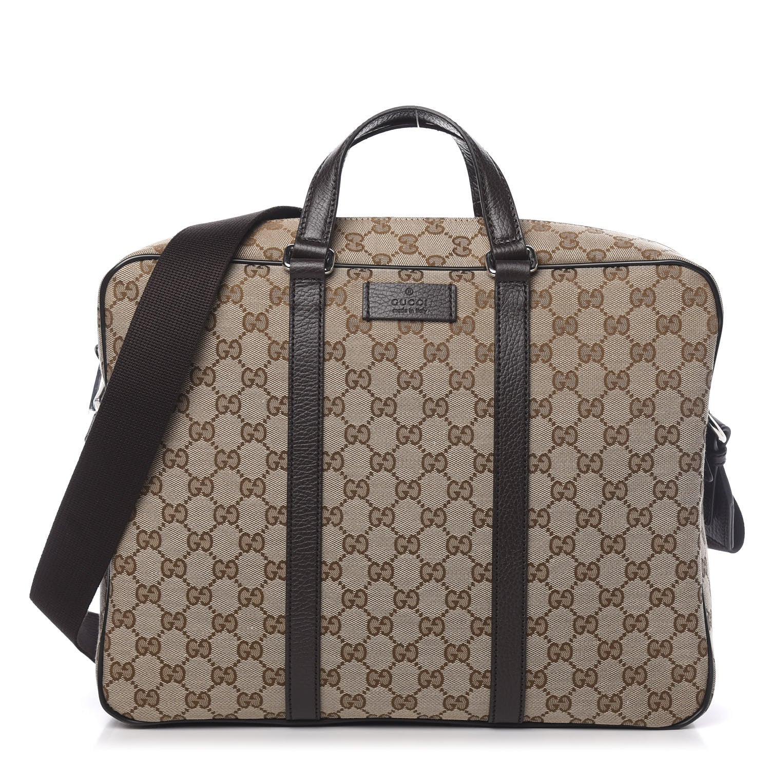 Gucci Monogram Briefcase Dark Brown 1 of 10