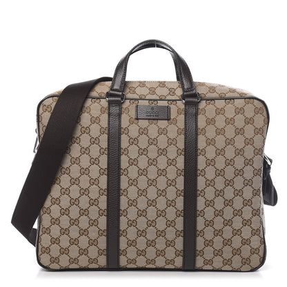 Gucci Monogram Briefcase Dark Brown 1 of 10