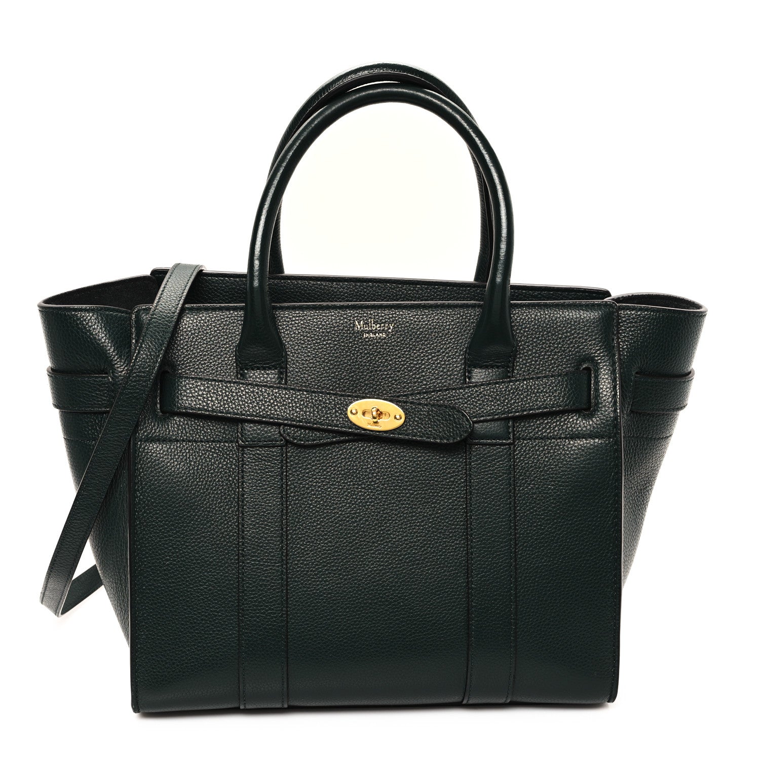 Mulberry Classic Grain Small Bayswater Zip Tote Mulberry Green 1 of 10