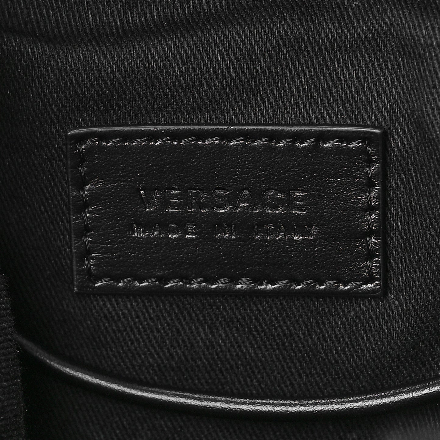 Cotton Calfskin Barocco Teddy Backpack Black Gold