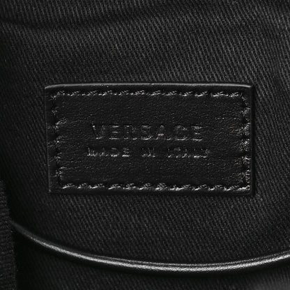 Versace Cotton Calfskin Barocco Teddy Backpack Black Gold 6 of 8