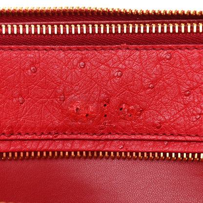 Prada Ostrich Large Galleria Double Zip Tote Fuoco 11 of 11