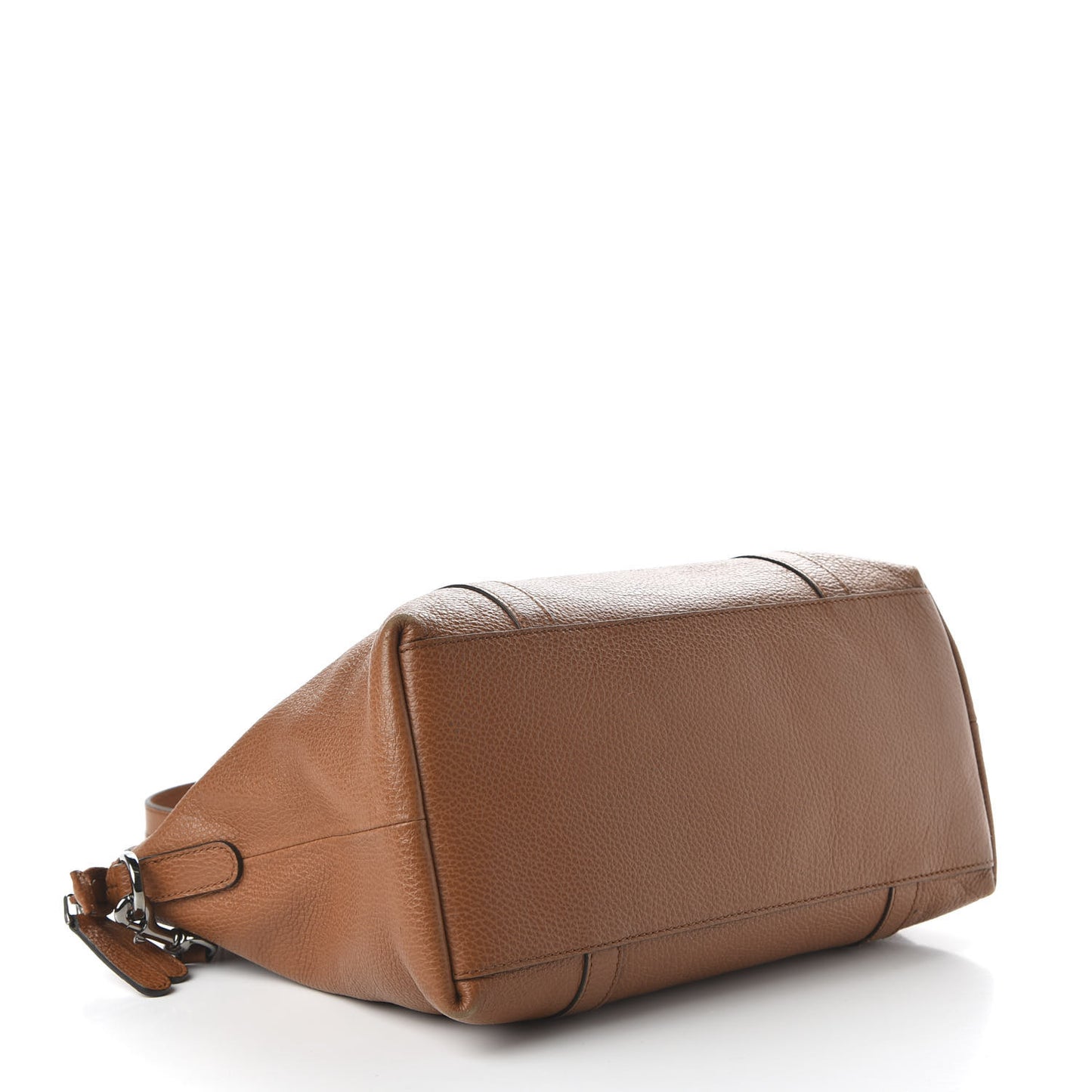Pebbled Calfskin Medium GG Convertible Dome Satchel Brown
