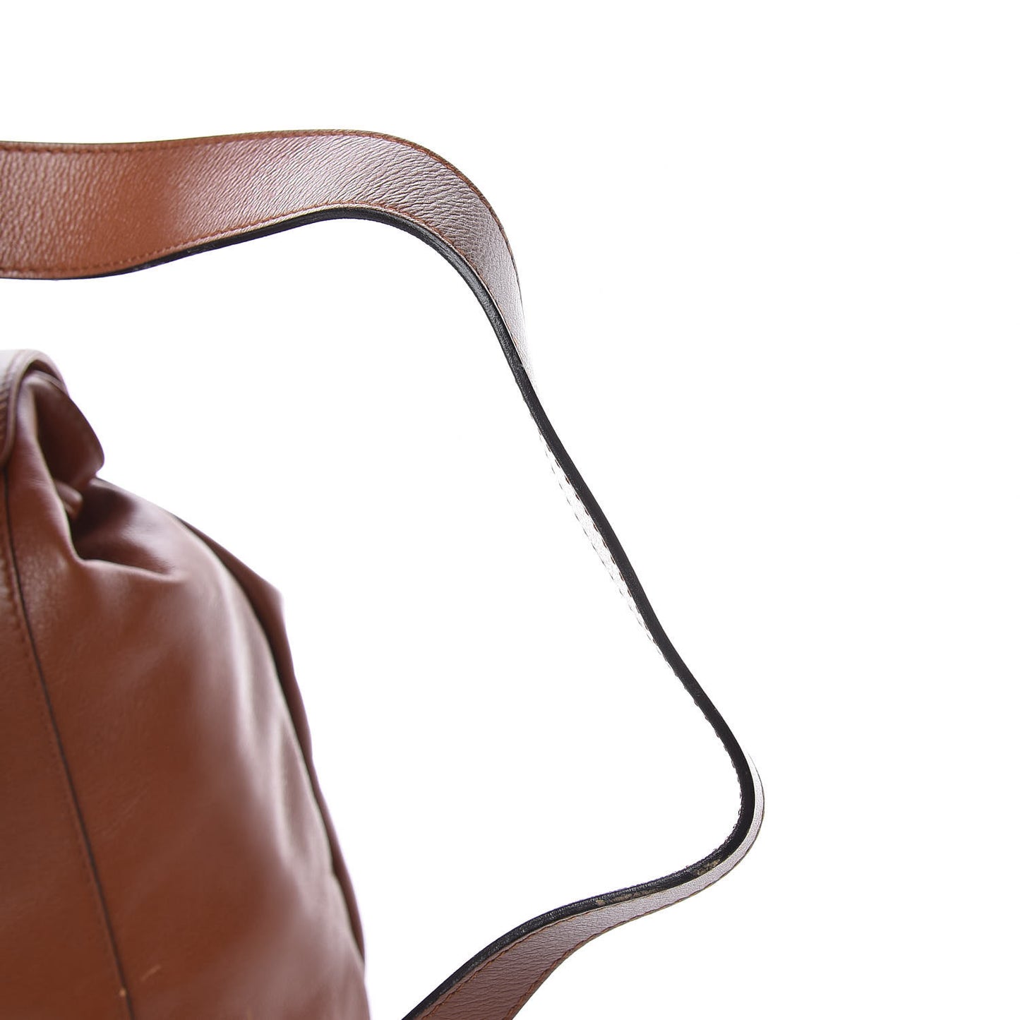 Calfskin Bamboo Backpack Brown