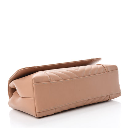 Chanel Calfskin Quilted Medium Daily Chevron Flap Beige 4 of 10
