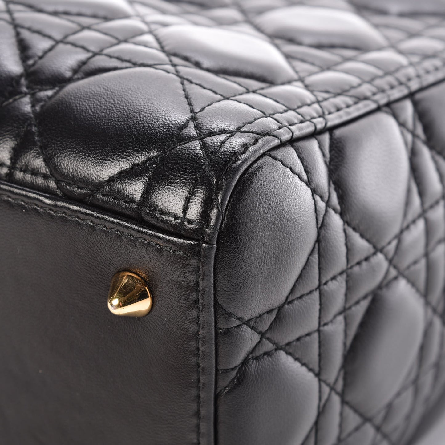Lambskin Cannage Medium Lady Dior Black