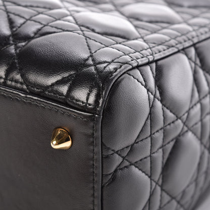 Christian Dior Lambskin Cannage Medium Lady Dior Black 14 of 17