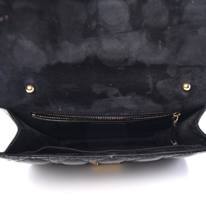 Christian Dior Lambskin Cannage Large Dioraddict Flap Bohemian Strap Black 4 of 4
