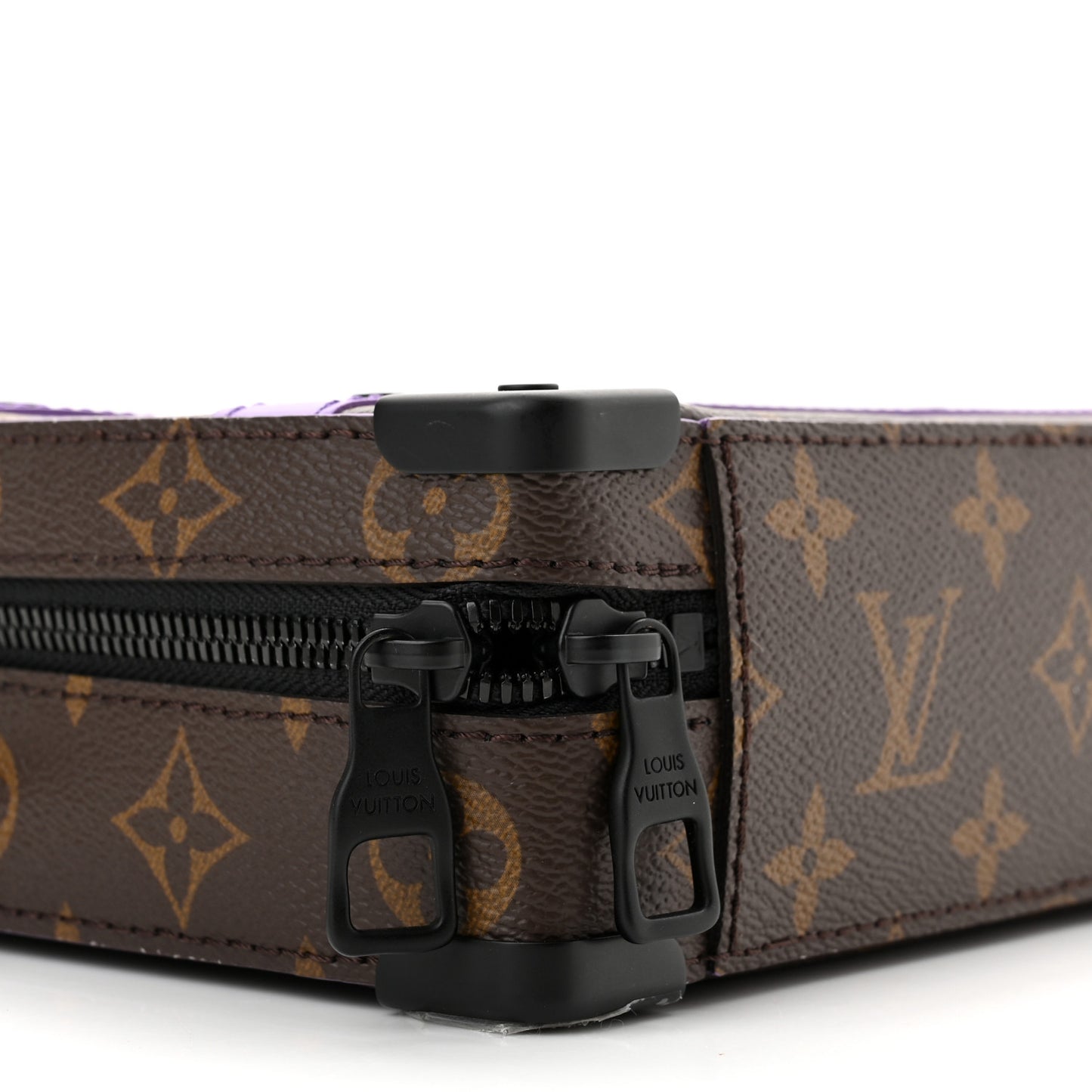 Monogram Macassar Handle Soft Trunk Purple