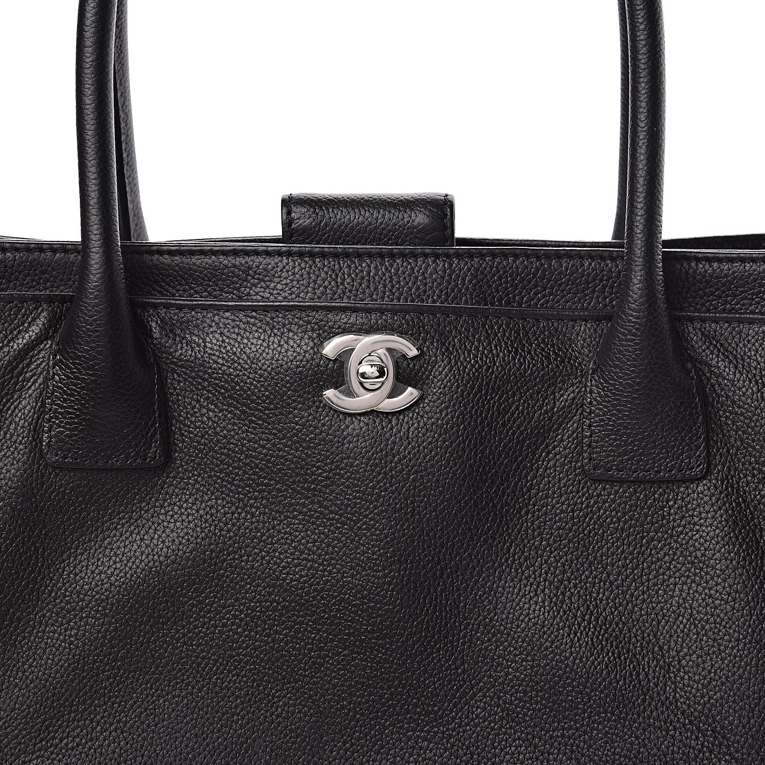 Chanel Calfskin Cerf Executive Shopper Tote Black 7 of 21