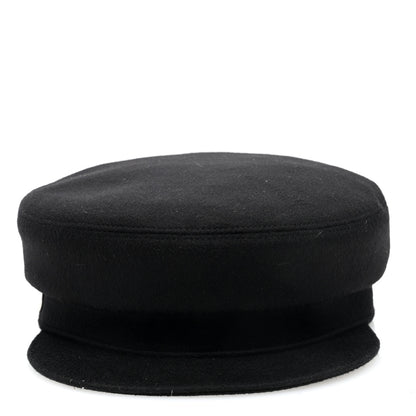 Hermes Cashmere Swift Womens Deauville Cap 57 Black 3 of 8