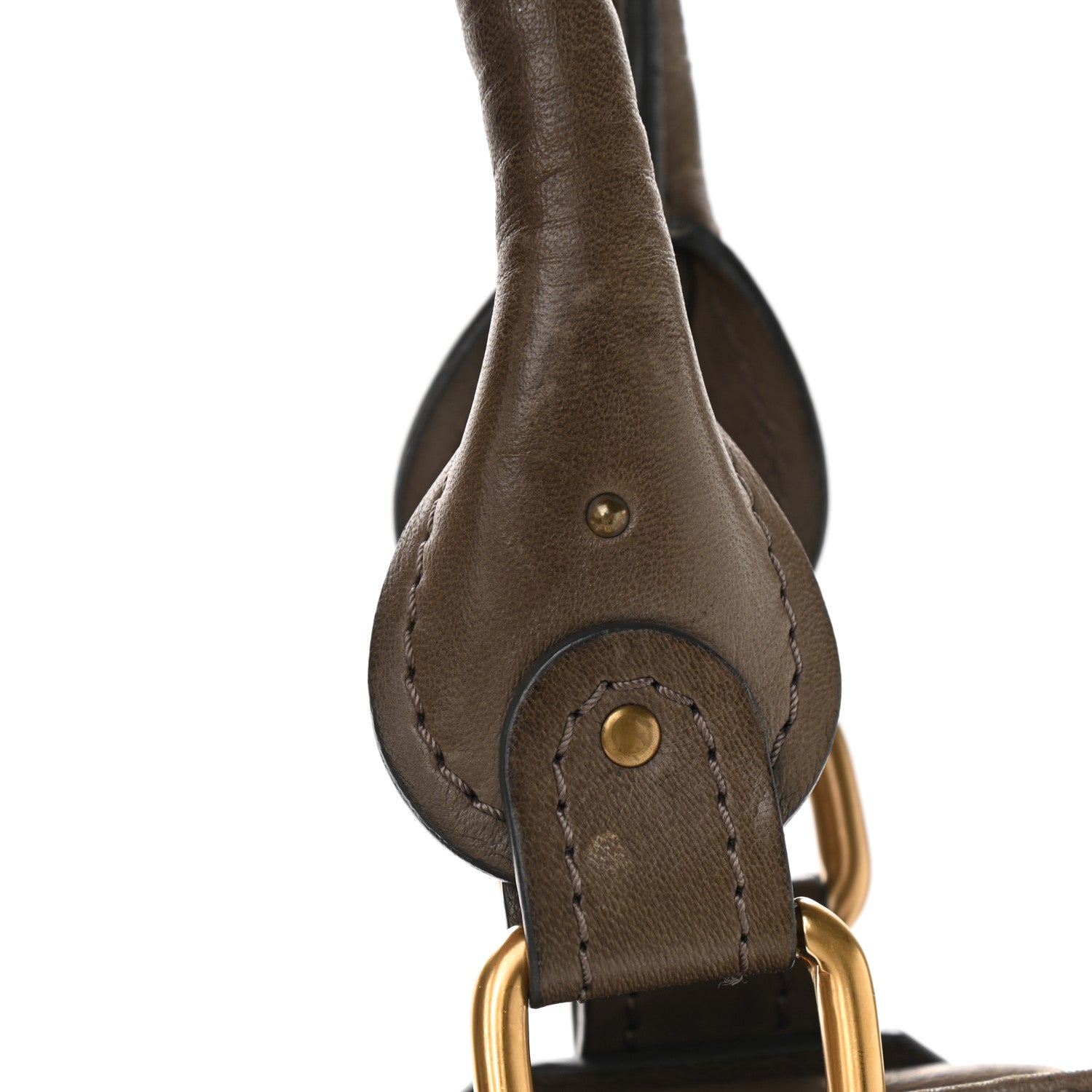 Chloe Leather Paddington Tote Gris Vert 20 of 22