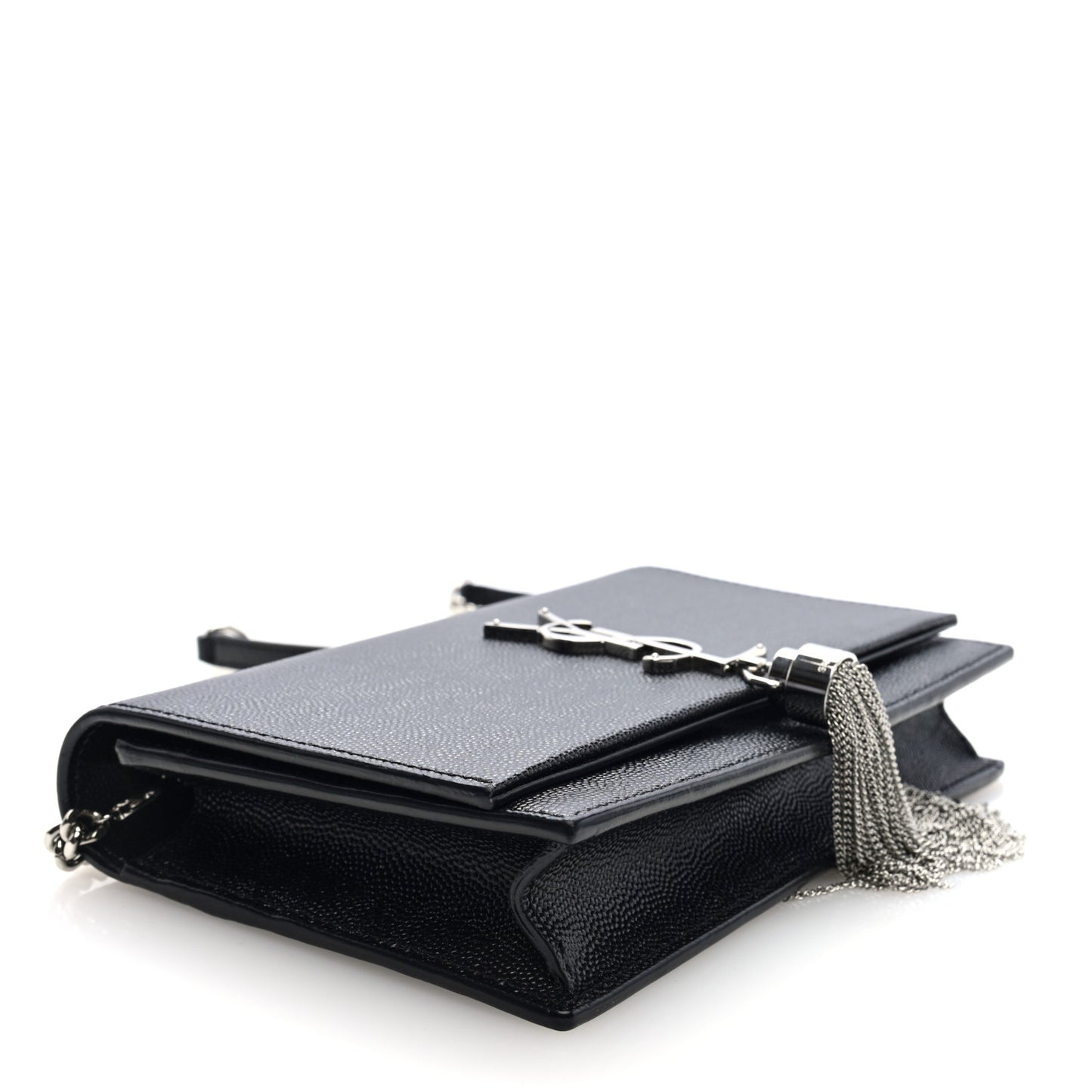 Grain De Poudre Classic Monogram Kate Tassel Chain Wallet Black