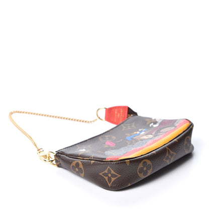 Louis Vuitton Damier Ebene 2015 Christmas Animation Mini Pochette Accessories 3 of 8