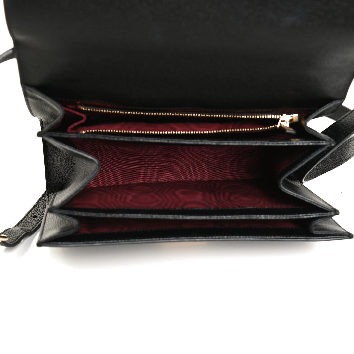 Grainy Calfskin Small Zumi Shoulder Bag Black
