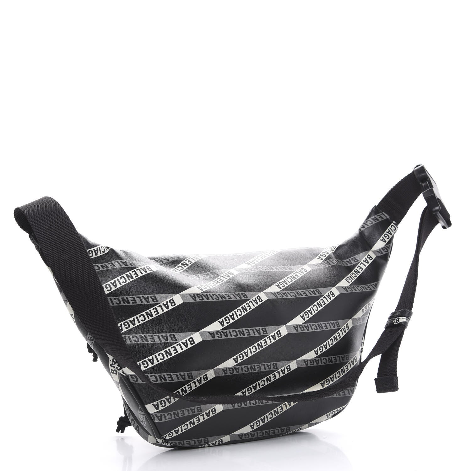 Balenciaga Smooth Calfskin Losange Monogram Explorer Belt Bag Black Grey 3 of 9