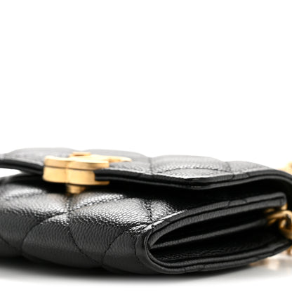 Chanel Caviar Quilted Bracelet On Chain Clutch Black 10 of 11